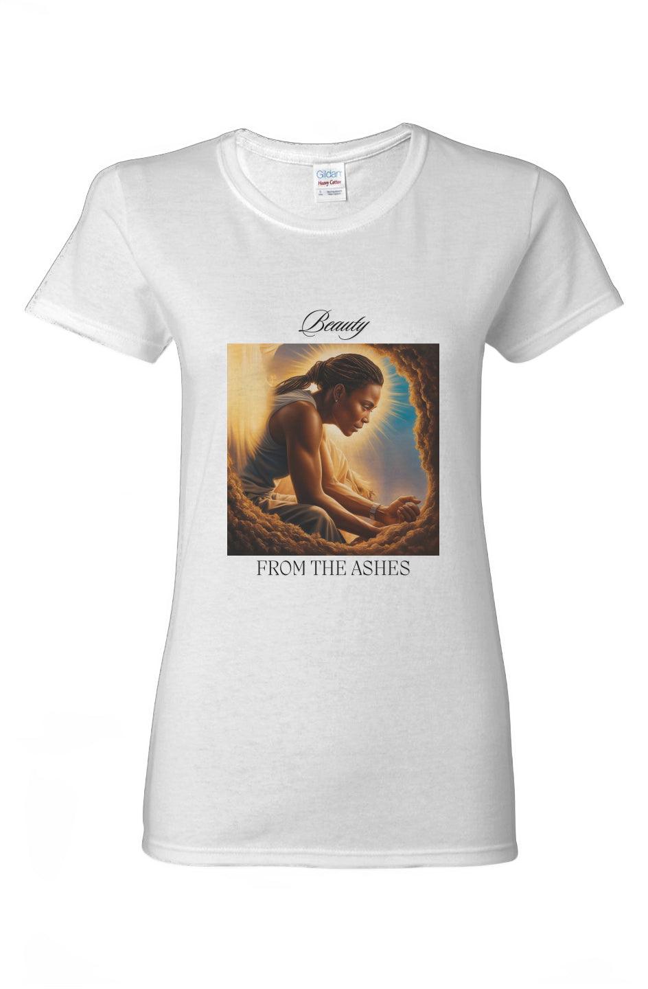 Ladies "Beauty From the Ashes" White Tshirt