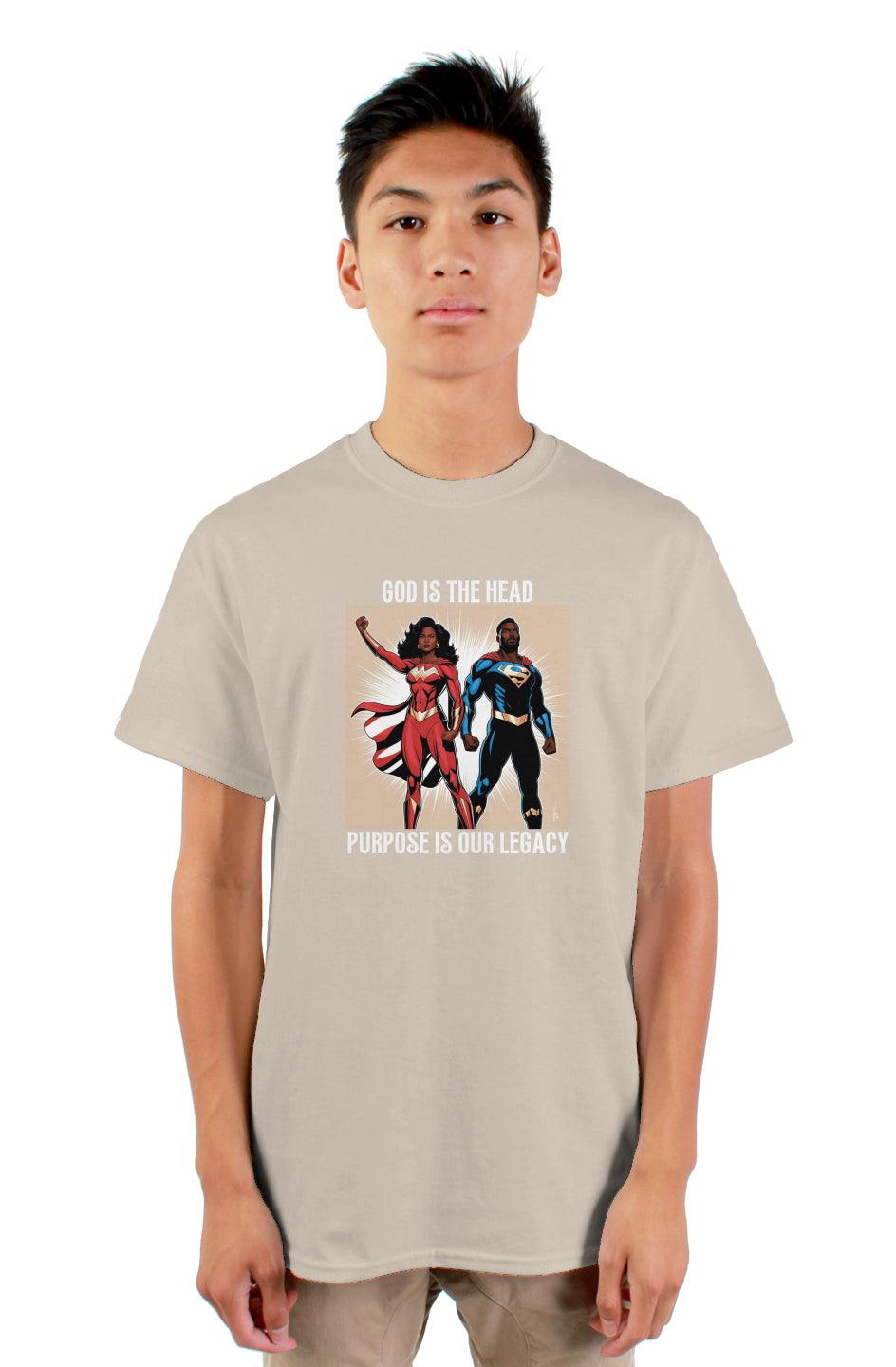 Superhero Mens T-shirt (Addt White Print)