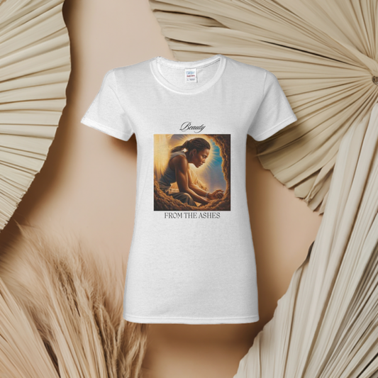 Camiseta "Belleza de las cenizas" (estampado en negro)